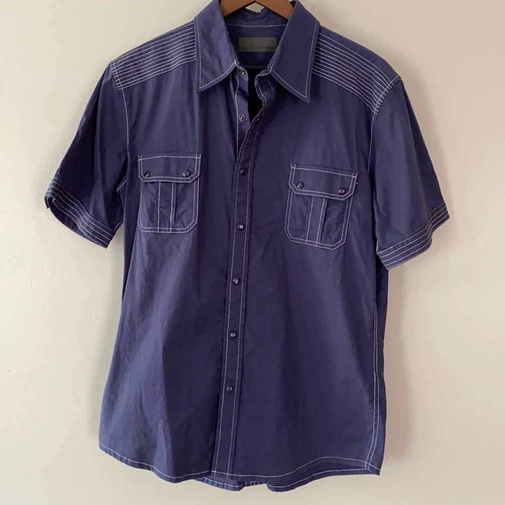 Men’s snap button down SS shirt